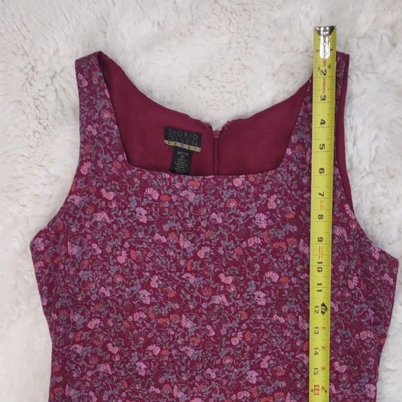 SIGRID OLSEN Floral Sleeveless Dress in Red and Purple - Picture 11 of 17